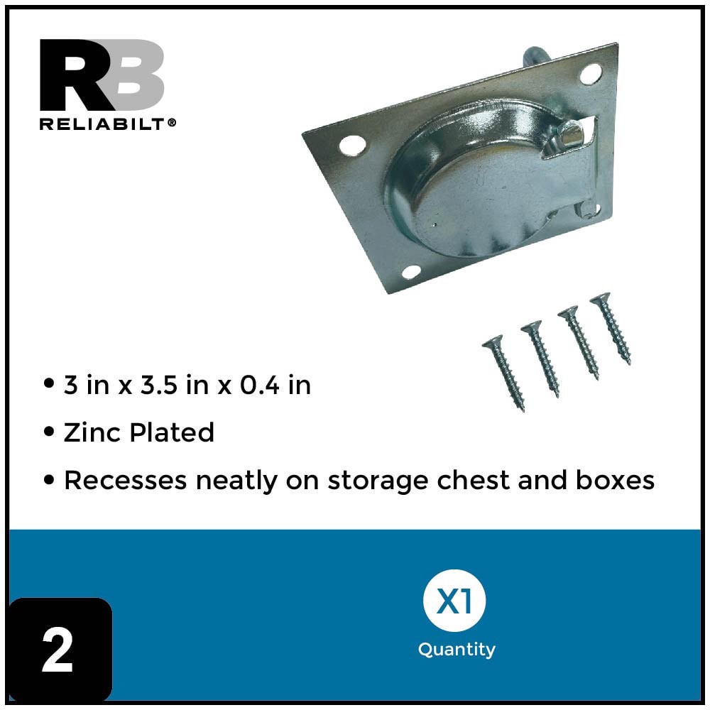slide 3 of 6, RELIABILT Gate pull 3-in Zinc Gate Pull, 1 ct