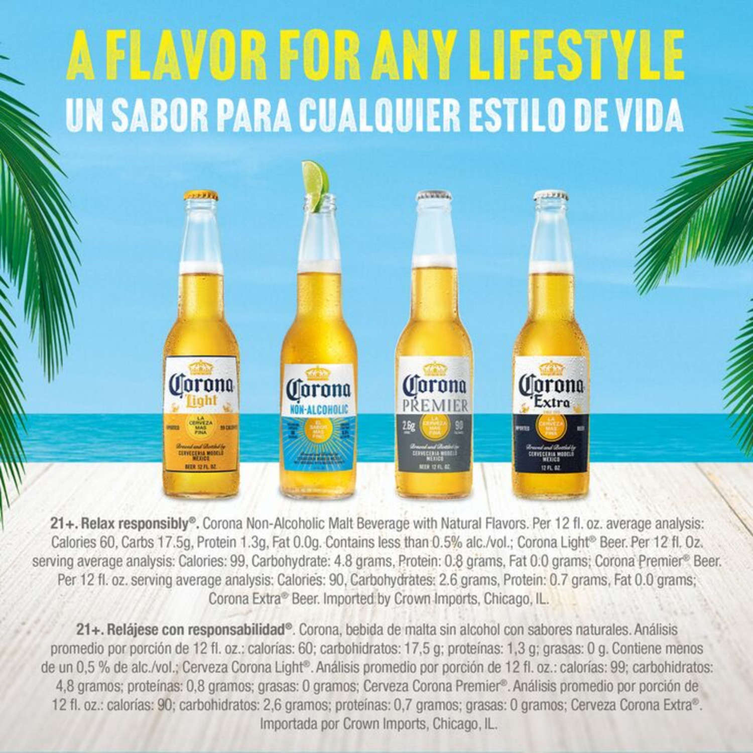 slide 4 of 8, Corona Non-Alcoholic Malt Beverage Mexican Brew, 6 pk 12 fl oz Bottles, less than 0.5% ABV, 6 ct