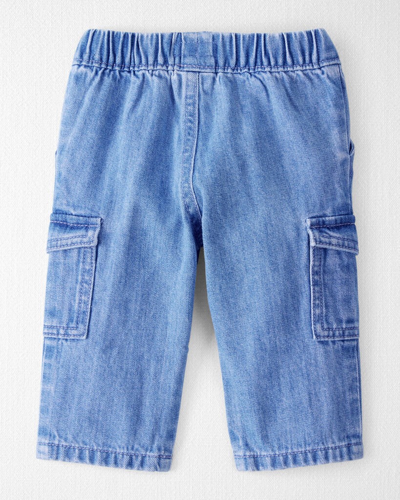 slide 4 of 5, Littleplanet Baby Organic Cotton Chambray Cargo Pants Blue Ozone Wash 24M, 1 ct