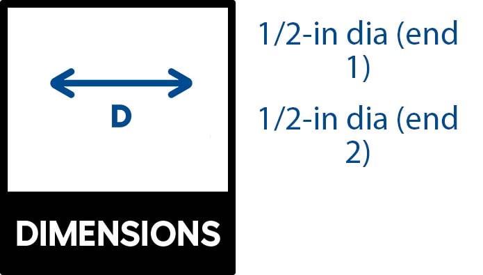 slide 2 of 6, RELIABILT 1/2-in x 12-in Black Steel Nipple, 1 ct