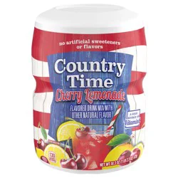 Country Time Cherry Lemonade Powdered Drink Mix, 1 Canister, for Shareable Refreshment, Naturally Flavored with Other Natural Flavor, No Artificial Sweeteners or Flavors, 18.3 oz