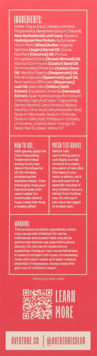 slide 9 of 12, Overtone Golden Rose Color Depositing Treatment Mask 4.5 fl oz, 4.5 fl oz