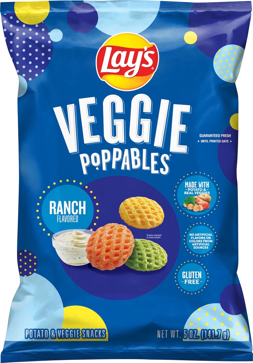 slide 3 of 9, Lay's Veggie Poppables Potato & Veggie Snacks Ranch Flavored 5 Oz, 5 oz