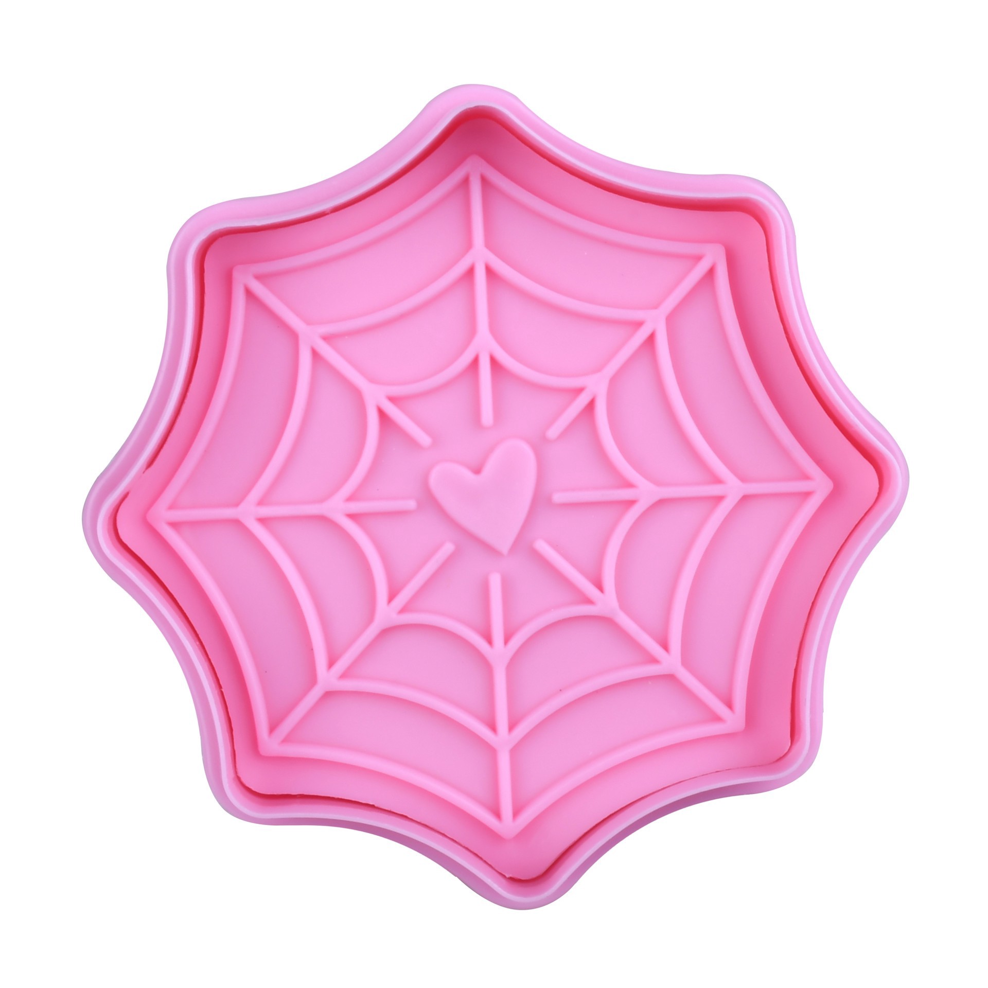 slide 3 of 4, 3" Spiderweb Cookie Stamper By Makery, 3 in