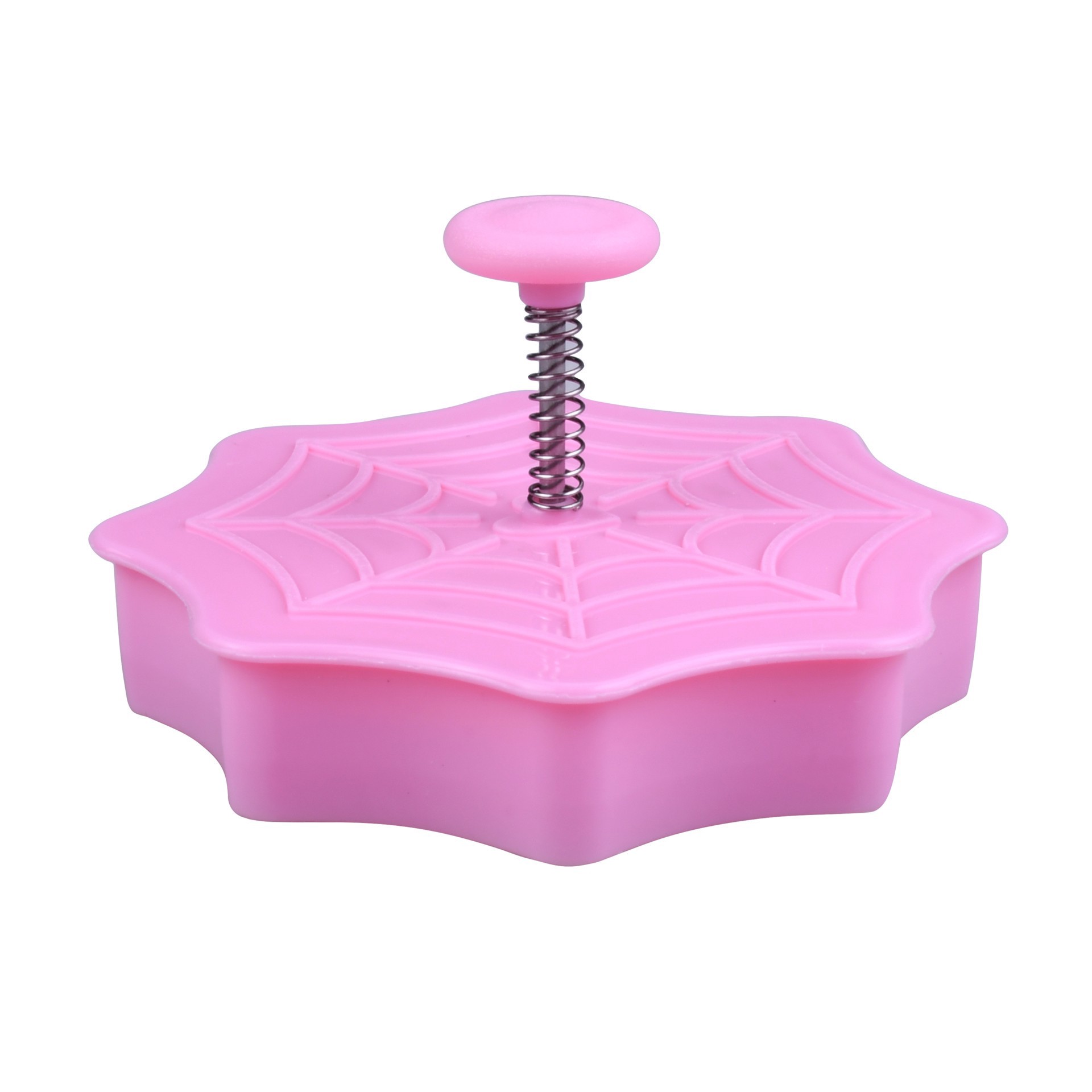 slide 4 of 4, 3" Spiderweb Cookie Stamper By Makery, 3 in