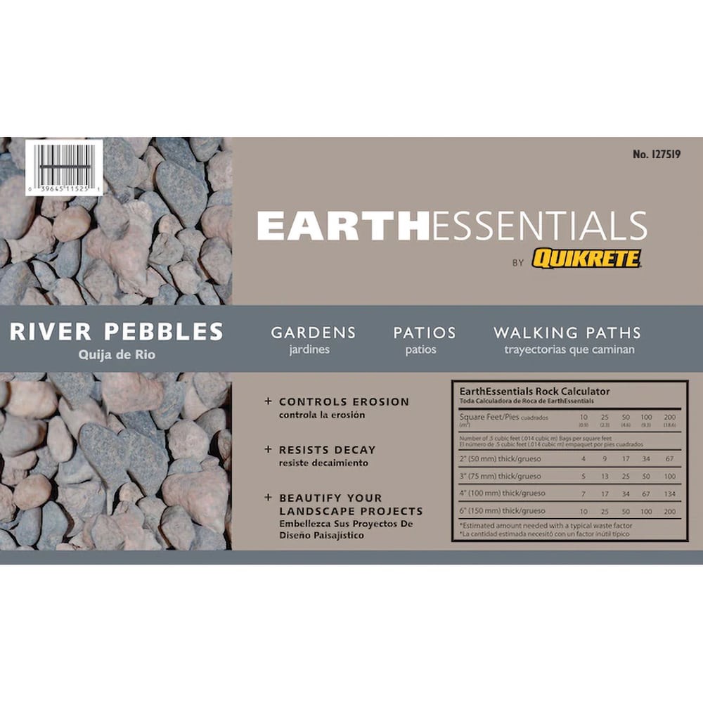 slide 1 of 5, EARTHESSENTIALS BY QUIKRETE 0.5 cu ft Multicolor River rock (0.5 - 3-in), 1 ct