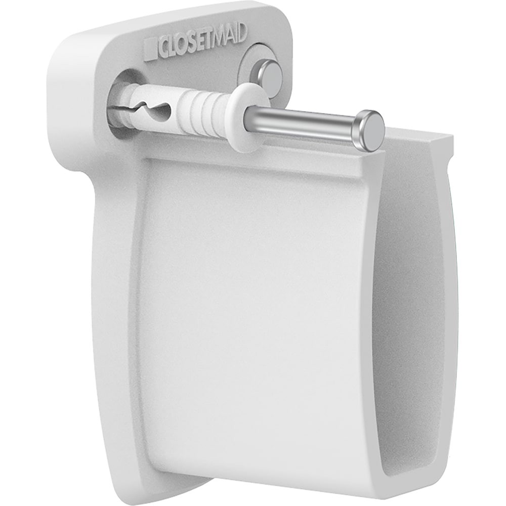 slide 2 of 6, ClosetMaid Fixed Mount 12-Pack White Resin Wire Closet Hardware Bracket, 1 ct