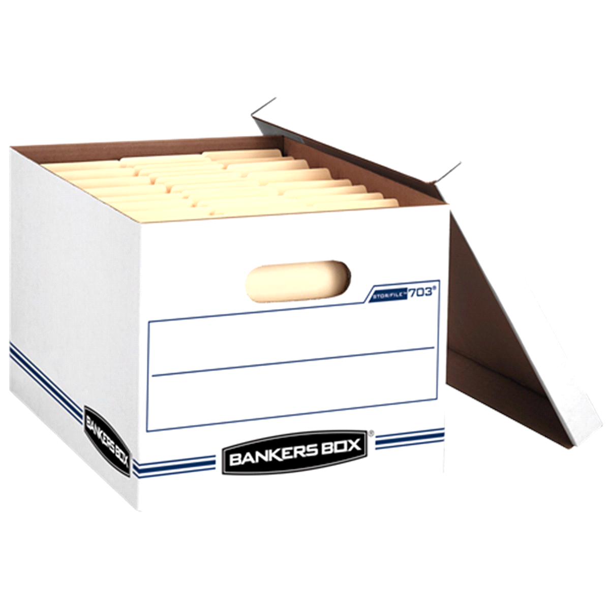 slide 1 of 5, Bankers Box Storage/File Basic-Duty Storage Boxes, 5 ct