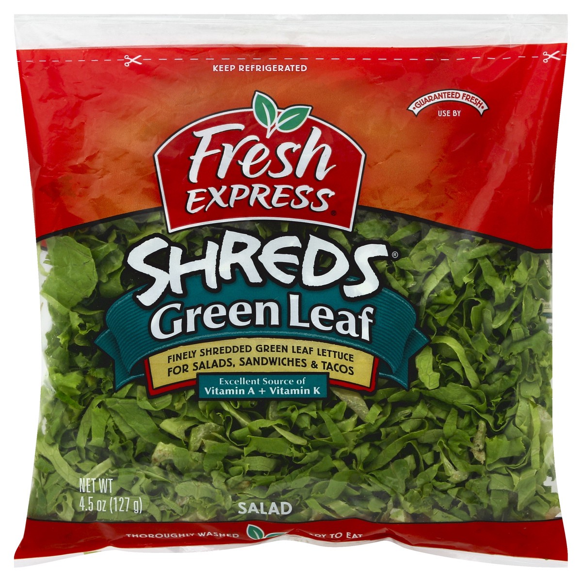 slide 2 of 6, Fresh Express Lettuce Green Leaf Shreds, 4.5 oz