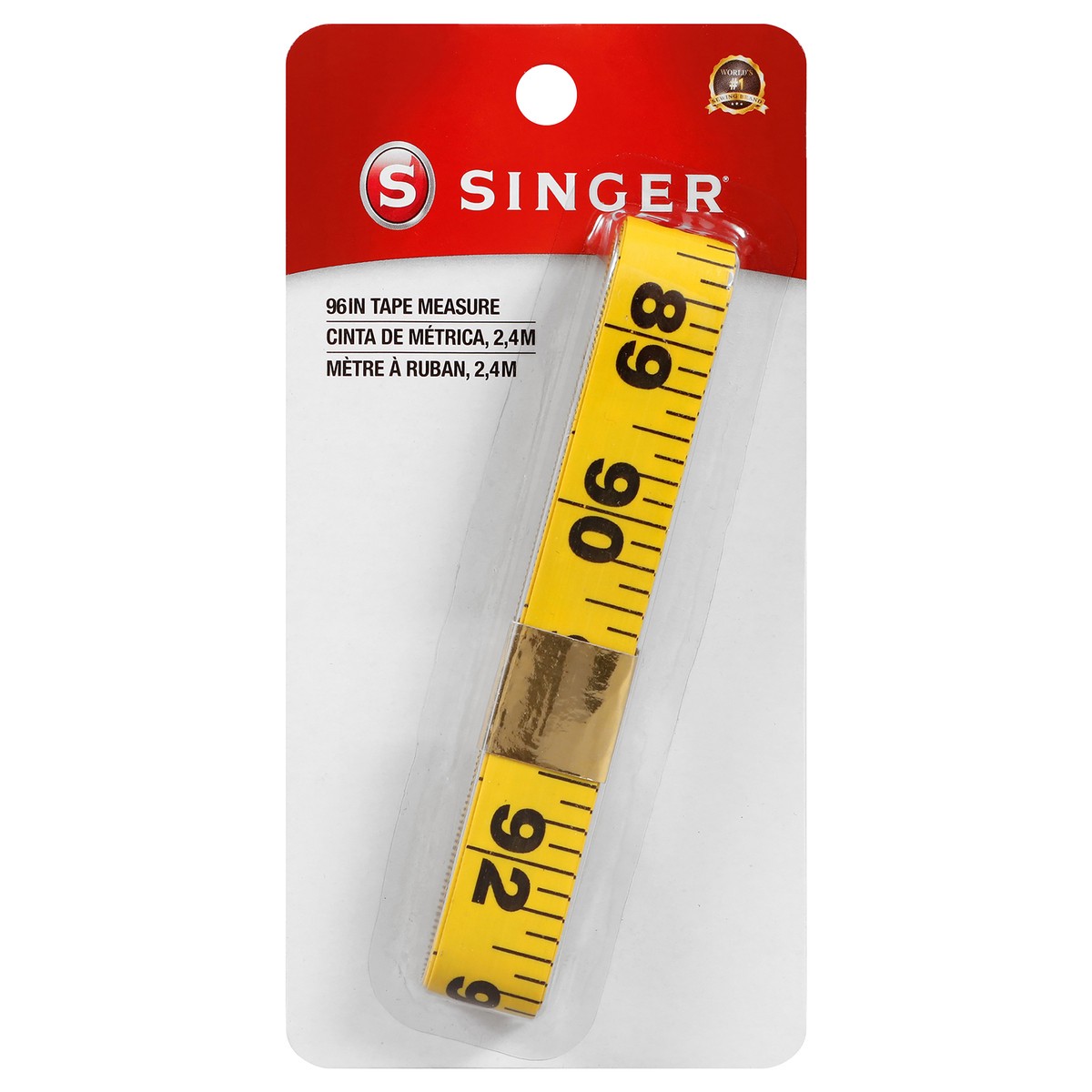 slide 3 of 3, Singer Heavy-Duty Vinyl Tape Measure - Yellow, 1 ct