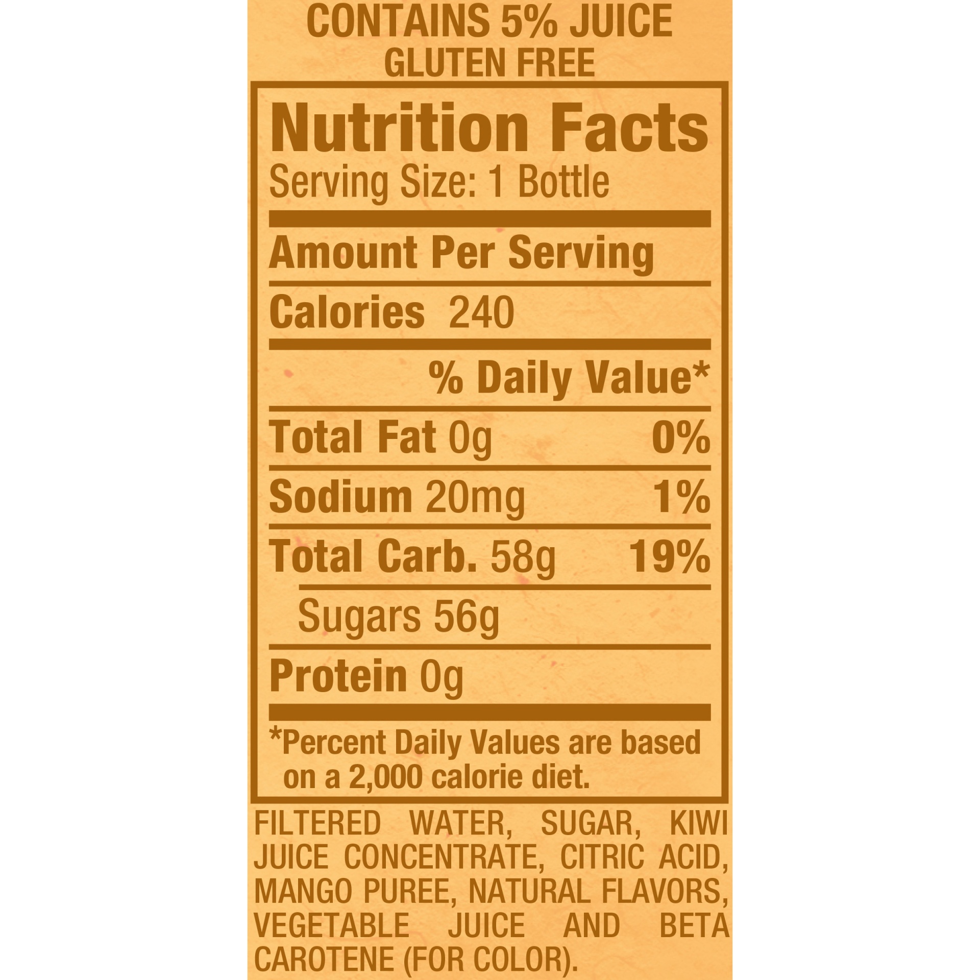 slide 2 of 2, Snapple Mango Madness Flavored Juice Drink, Recycled Plastic Bottle - 20 fl oz, 20 fl oz