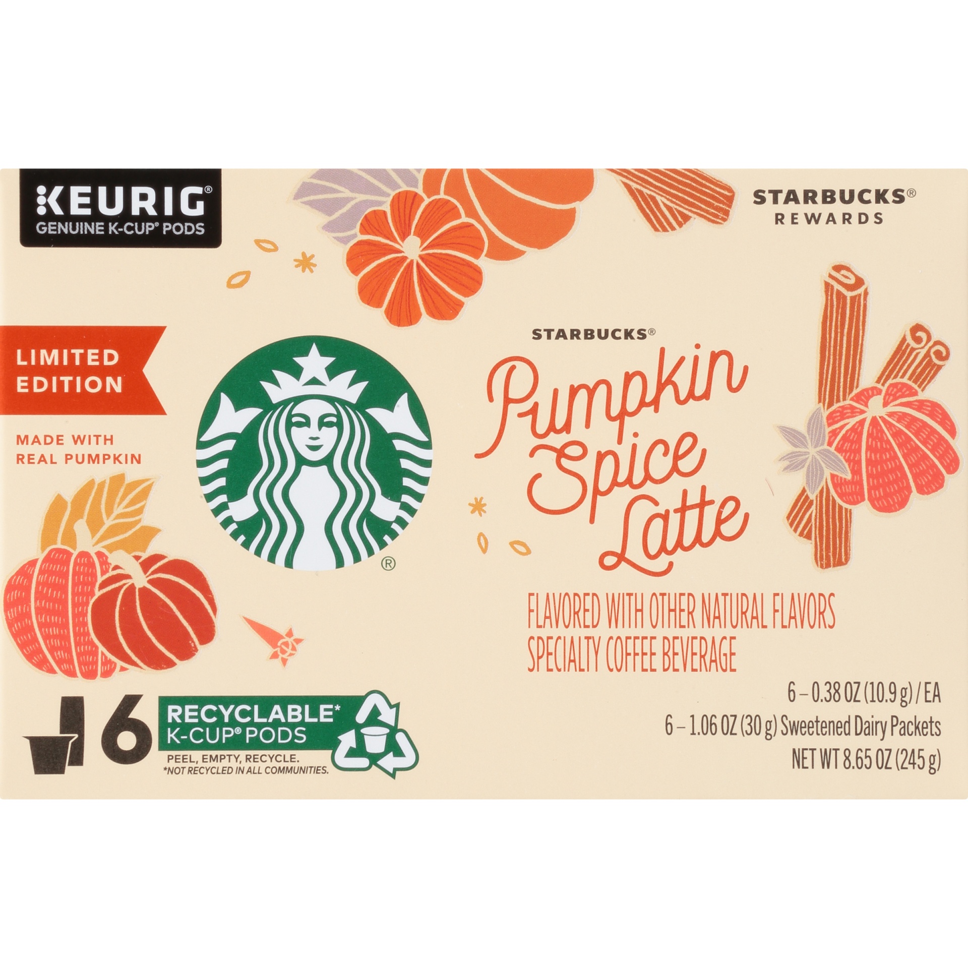 Starbucks pumpkin hotsell spice latte keurig