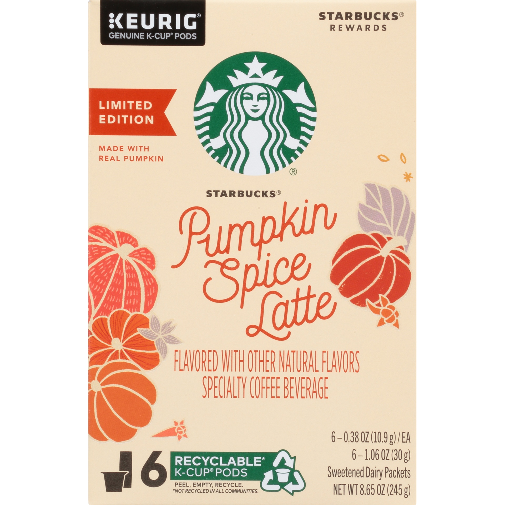 starbucks pumpkin spice caffe latte k cups