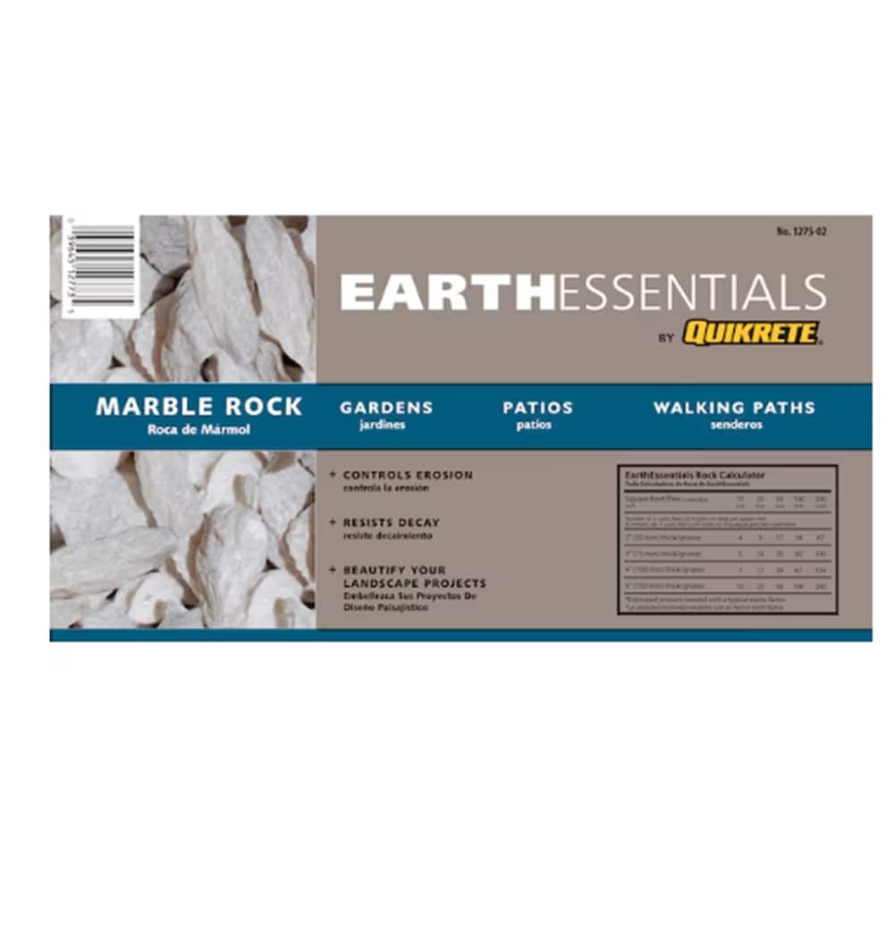 slide 1 of 5, EARTHESSENTIALS BY QUIKRETE 0.5 cu ft White Marble chips (0.5 - 3-in), 1 ct