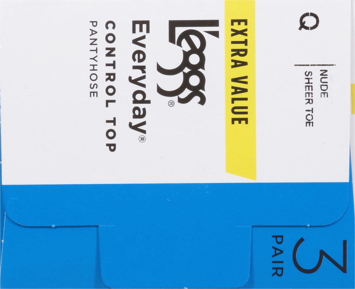 slide 4 of 12, L'eggs Everyday Nude Control Top Pantyhose Q Extra Value 3 ea, 3 ct