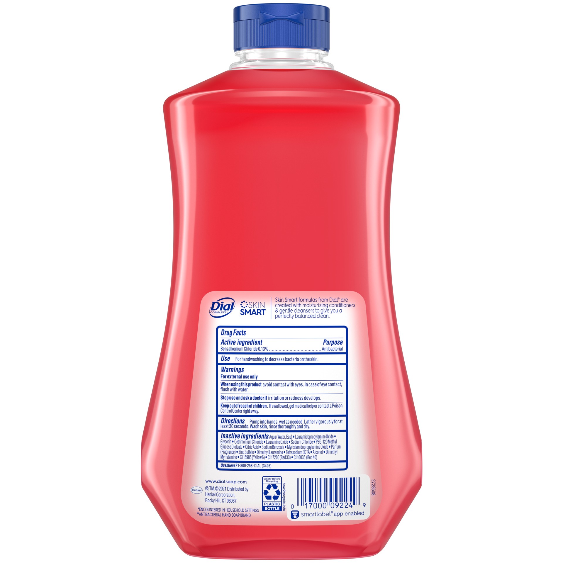 slide 1 of 5, Dial Complete Antibacterial Liquid Hand Soap Refill, Pomegranate & Tangerine, 32 fl oz, 32 fl oz