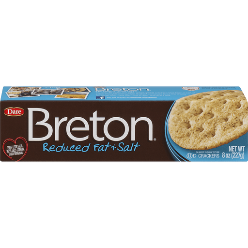 slide 2 of 9, Dare Foods Breton Reduced Fat Salt Crackers, 8 oz
