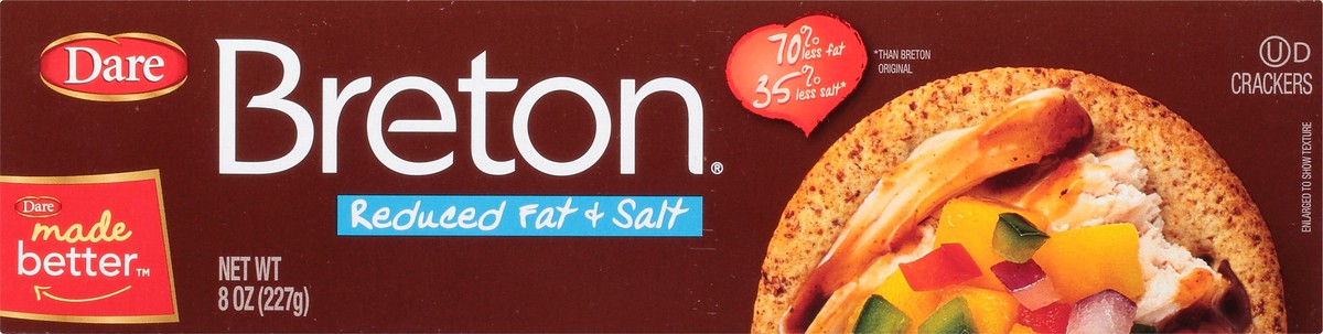 slide 12 of 13, Breton Dare Foods Breton Reduced Fat Salt Crackers, 8 oz