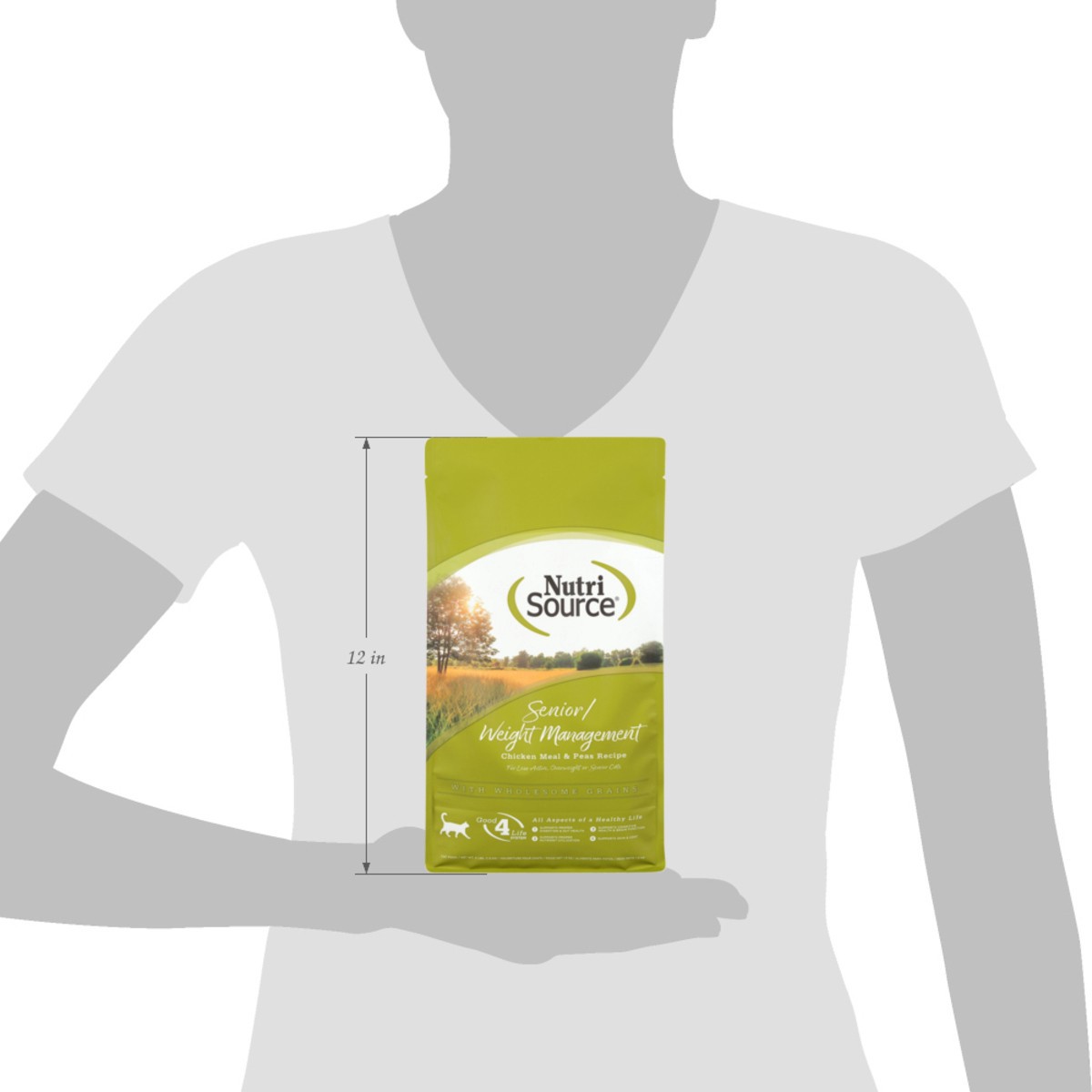 slide 3 of 15, NutriSource Weight Management Senior Chicken Meal & Peas Recipe Cat Food 4 lb, 4 lb