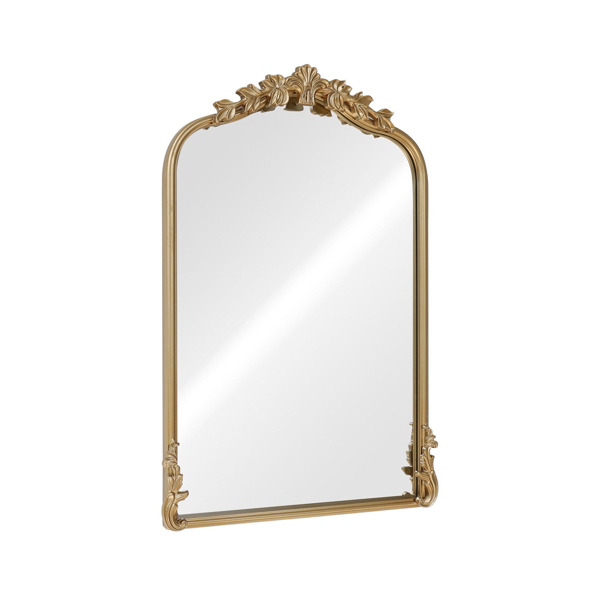 slide 2 of 6, 18" X 27" Ornate Arch Wall Mirror In Gold Metal Frame By Ashland, 18 in x 27 in