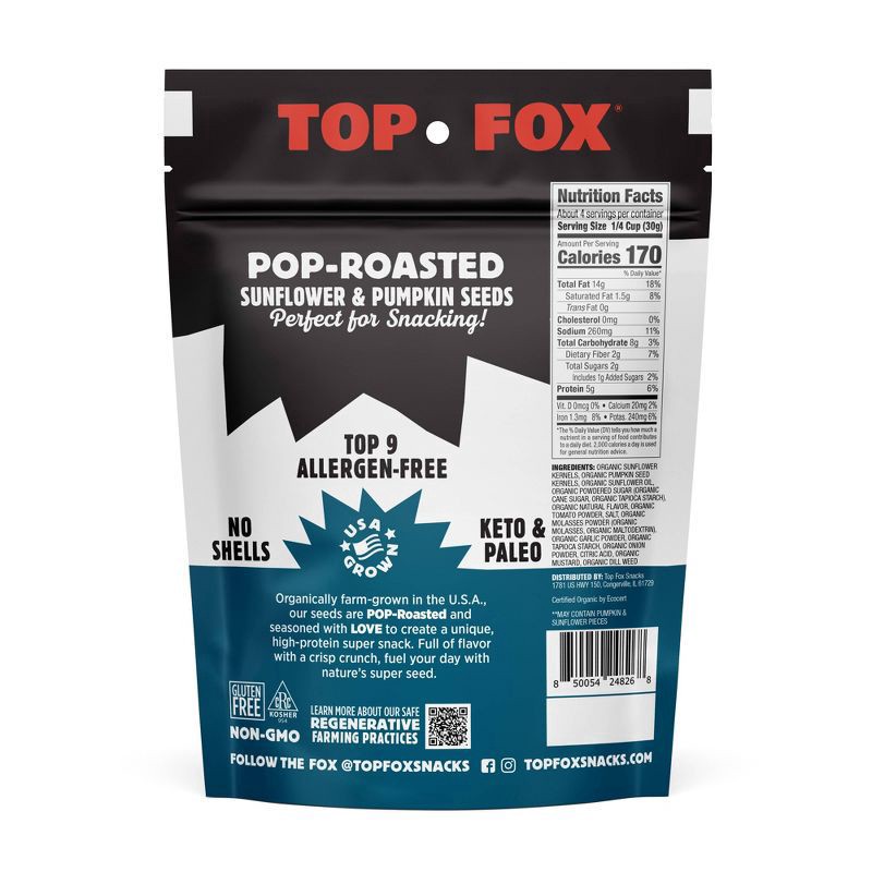 slide 2 of 5, Top Fox Barbecue Ranch Snacking Duo Pumpkin + Sunflower Seeds - 5.5oz, 5.5 oz