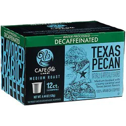 H-E-B Cafe Ole Decaf Texas Pecan Single Cup - 12 ct