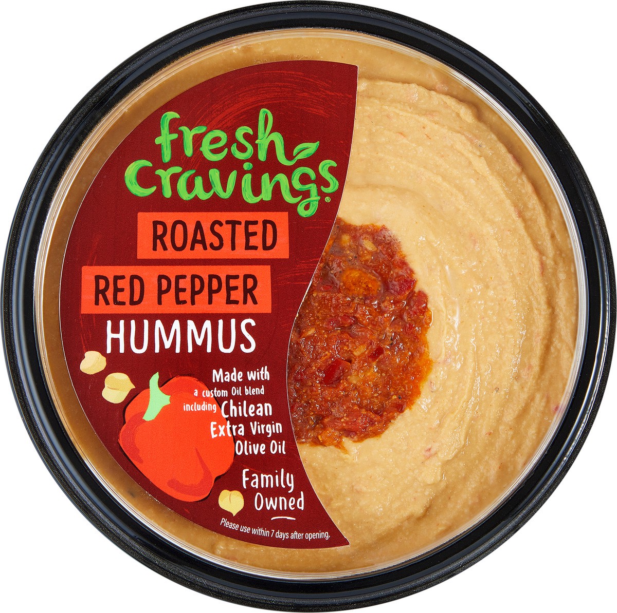 slide 4 of 4, Fresh Cravings Roasted Red Pepper Hummus, 10 oz