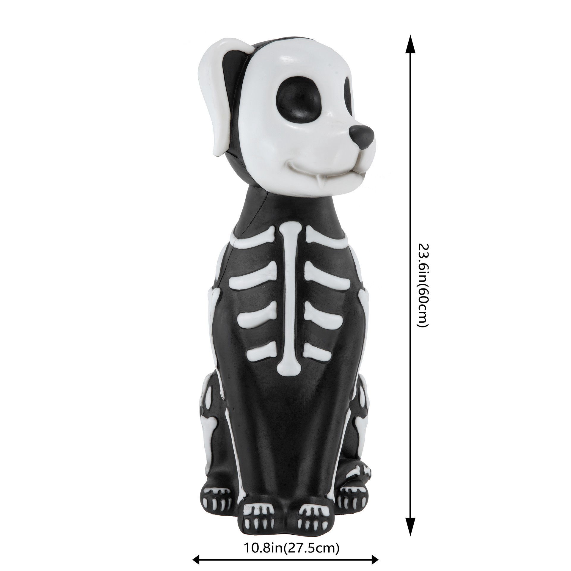 slide 2 of 4, 23.5" Led Lighted Skeleton Dog Blow Mold By Ashland, 23.5 in