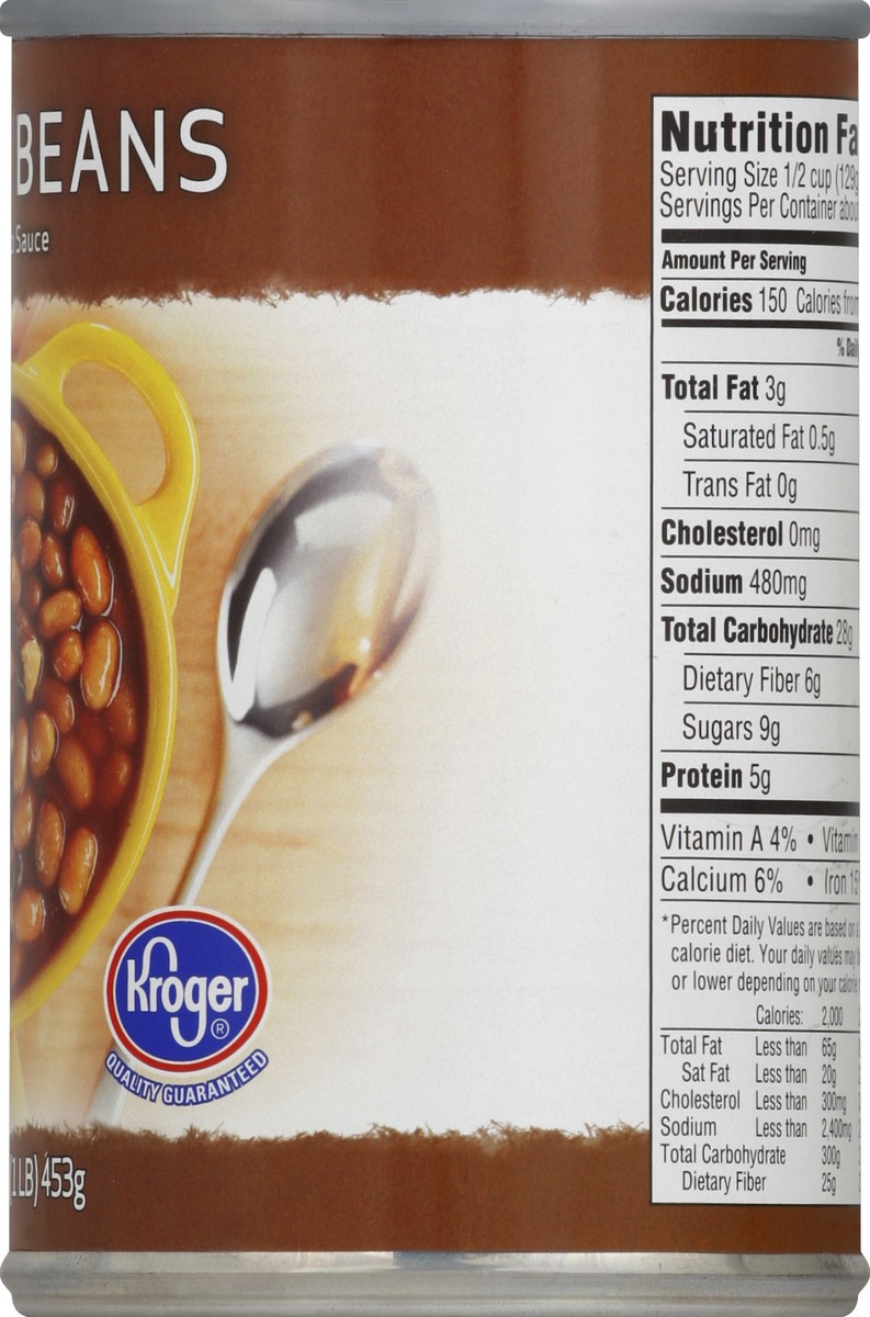 slide 4 of 7, Kroger Extra Fancy Pork & Beans, 16 oz