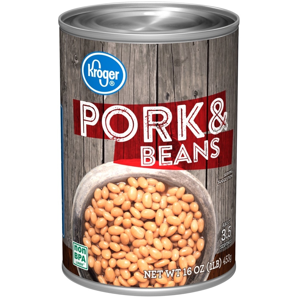 slide 1 of 1, Kroger Extra Fancy Pork & Beans, 16 oz