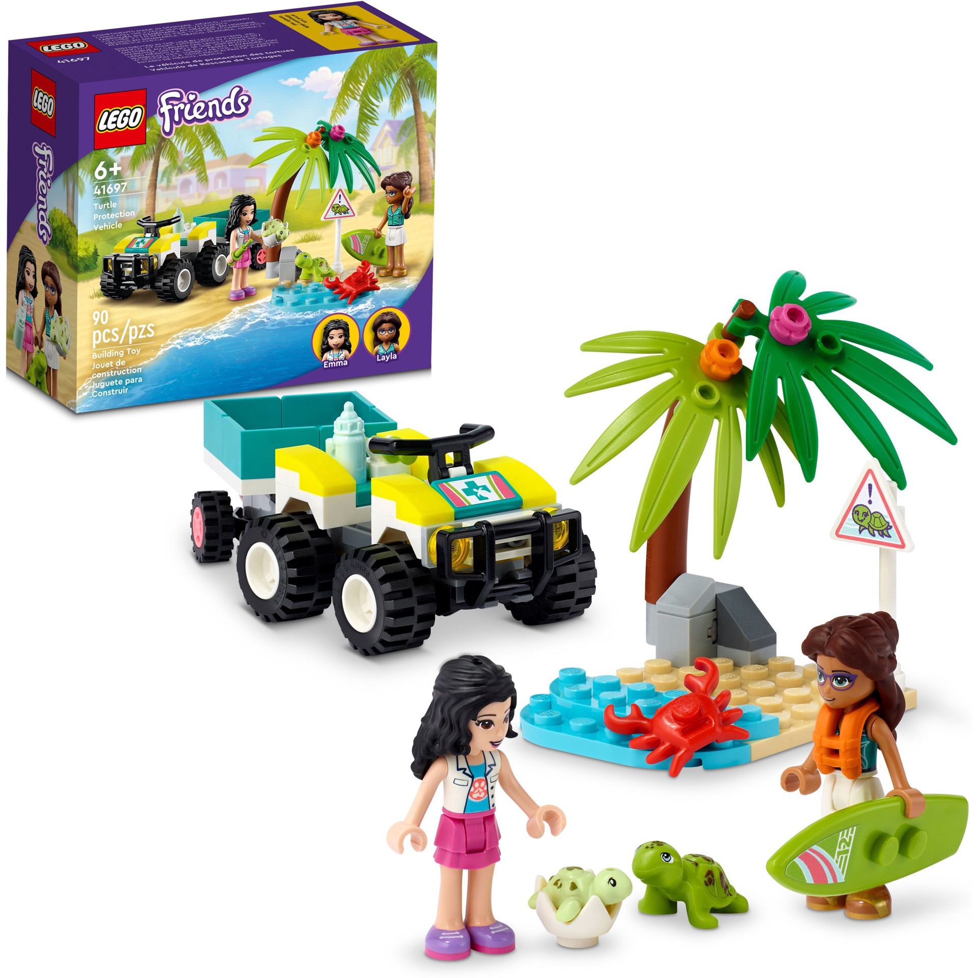 slide 1 of 6, LEGO Friends Turtle Protection Vehicle 41697 Building Set, 1 ct