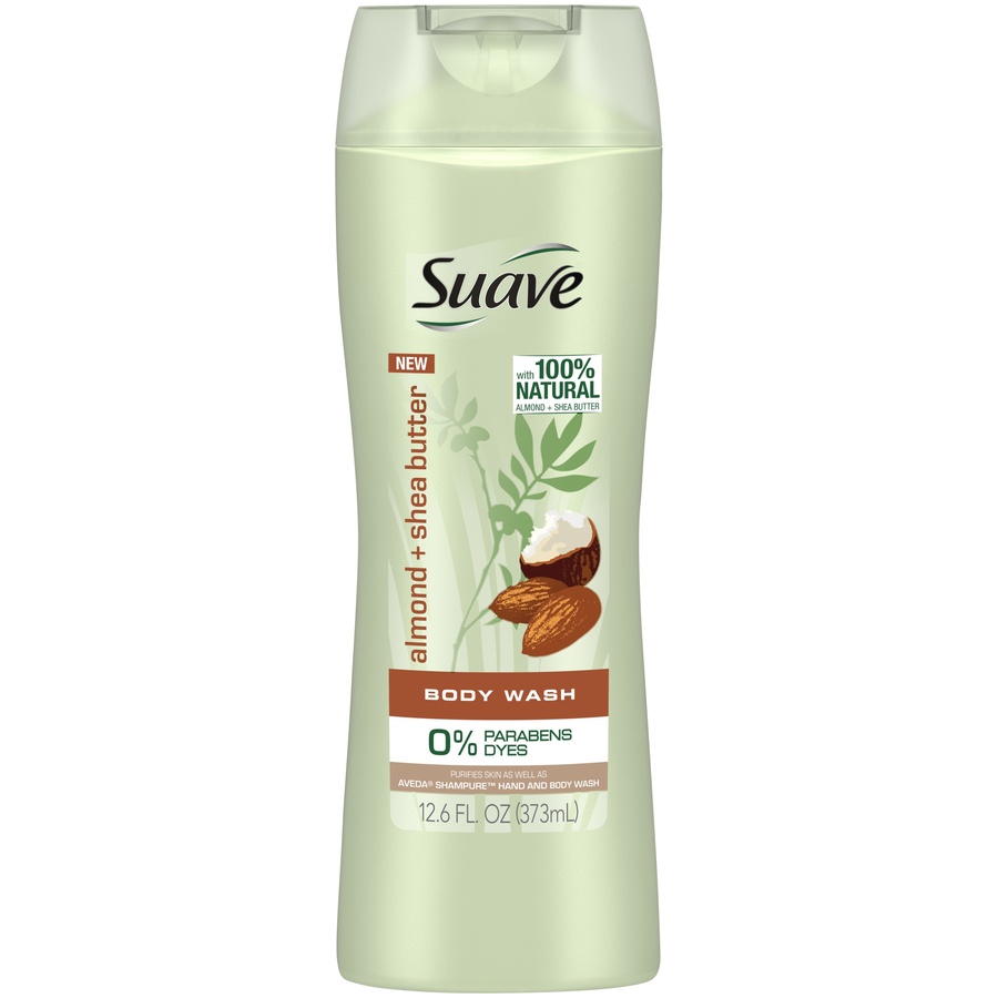 slide 2 of 3, Suave Almond and Shea Butter Body Wash, 12.6 fl oz