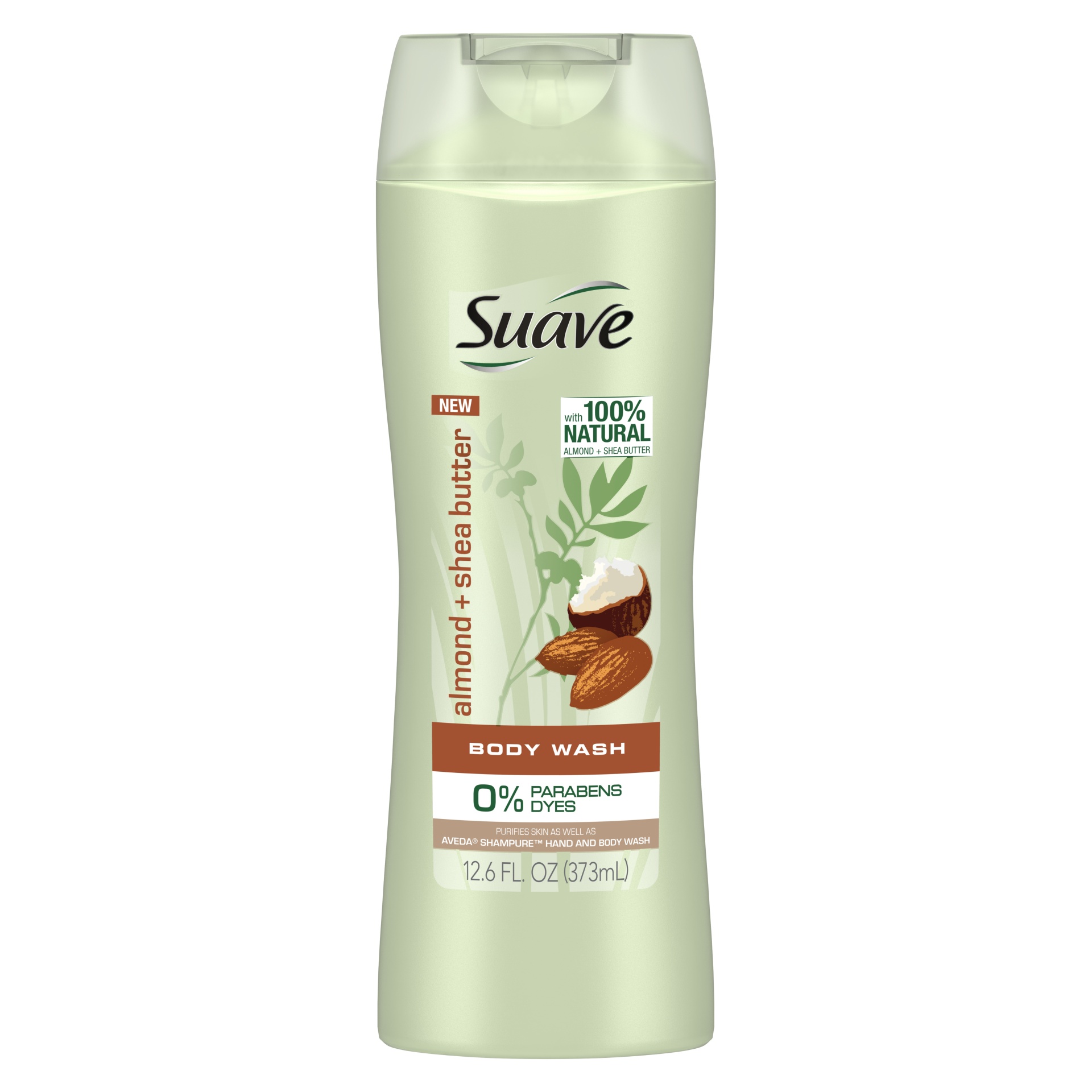 slide 1 of 3, Suave Almond and Shea Butter Body Wash, 12.6 fl oz