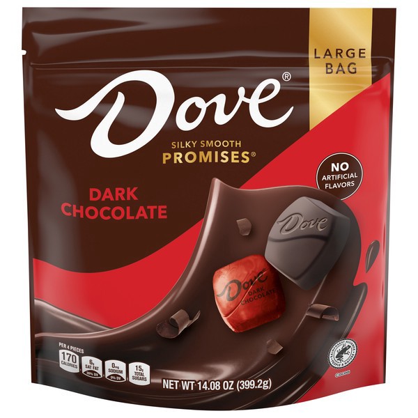 slide 1 of 1, Dove Dark Chocolate Large Bag, 14.08 oz