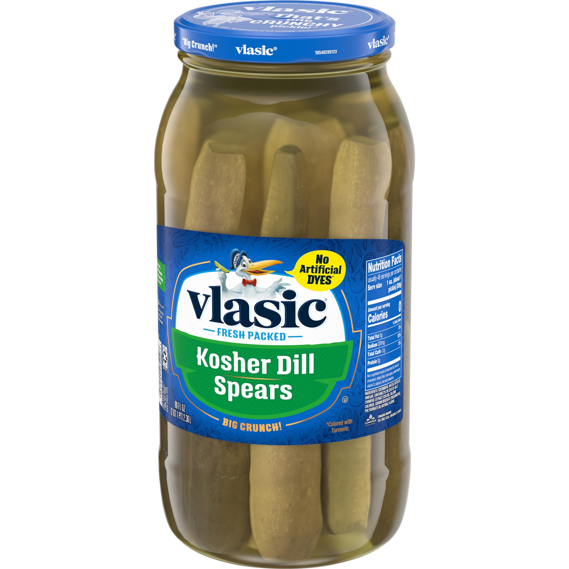 slide 4 of 5, Vlasic Kosher Dill Spears Pickles 80 fl oz, 80 fl oz