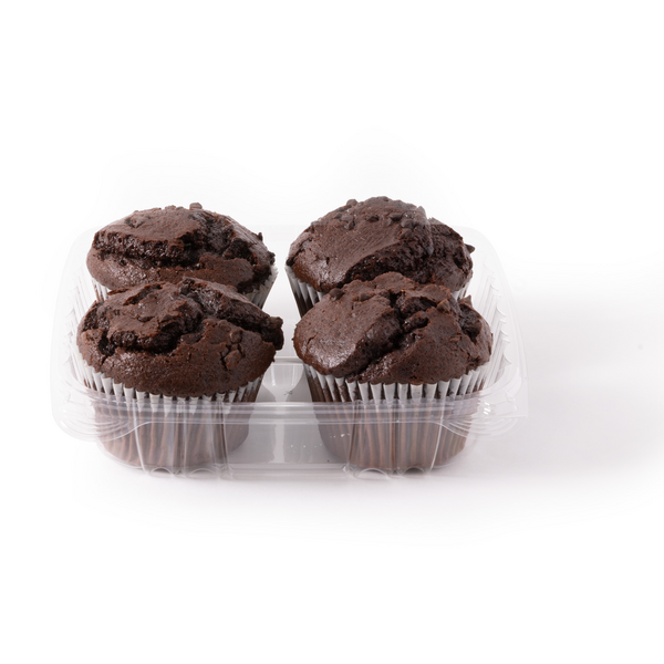 slide 1 of 1, Giant Bakery Double Dutch Chocolate Muffins, 4 ct
