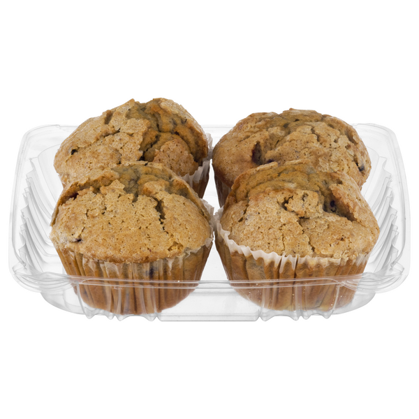 slide 1 of 1, Giant Bakery Blueberry Muffins, 4 ct