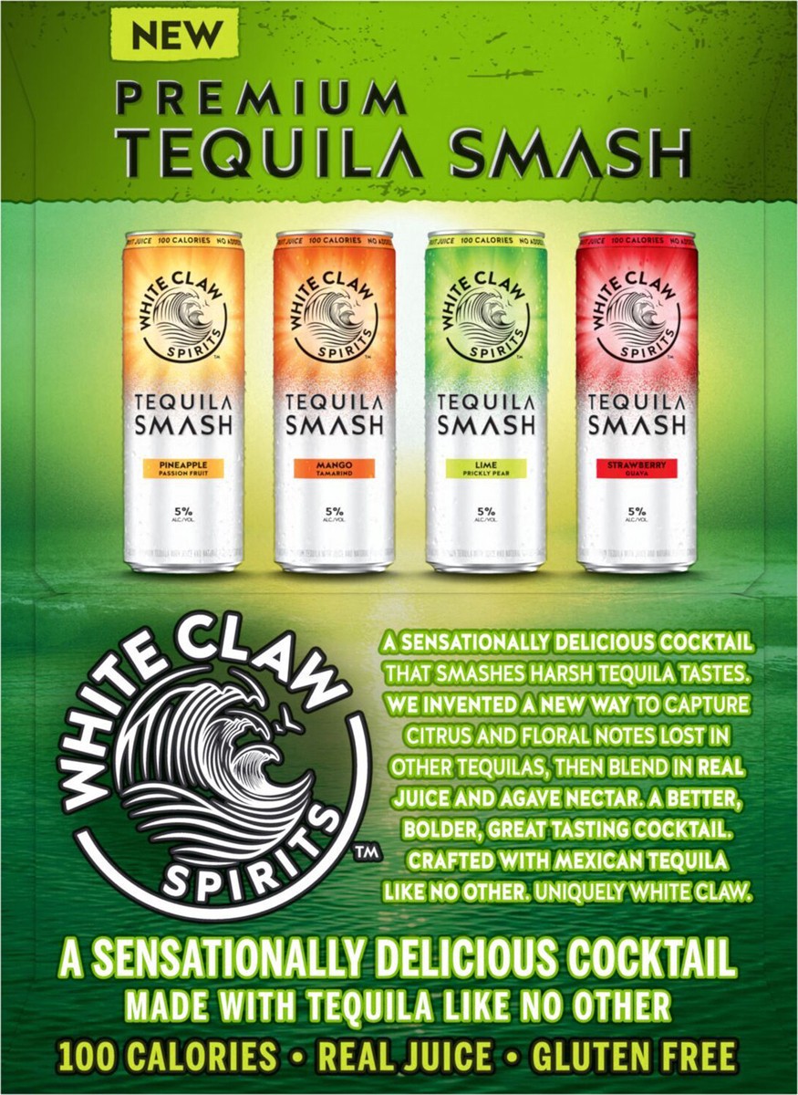 slide 5 of 12, White Claw Spirits Tequila Smash 8 Pack, 8 ct; 12 oz
