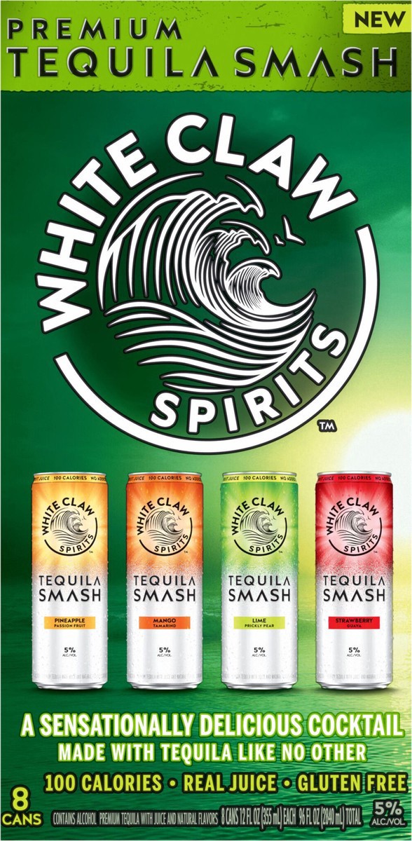 slide 3 of 12, White Claw Spirits Tequila Smash 8 Pack, 8 ct; 12 oz