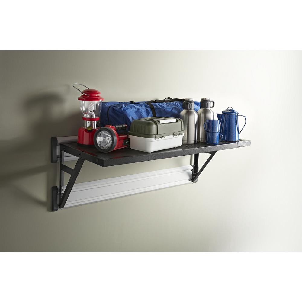 slide 4 of 6, Gladiator GearLoft Shelf for GearTrack/GearWall 16.0-in Hammered Granite Steel Multipurpose Shelf, 1 ct