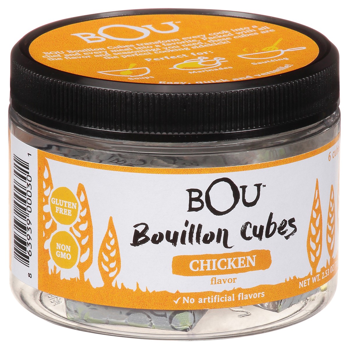 slide 4 of 9, Bou Bouillon Cube Chicken Jar 6 Count - 2.53 Oz, 2.53 oz