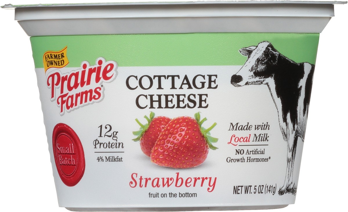 slide 2 of 12, Prairie Farms 4% Milkfat Strawberry Cottage Cheese 5 oz, 5 oz