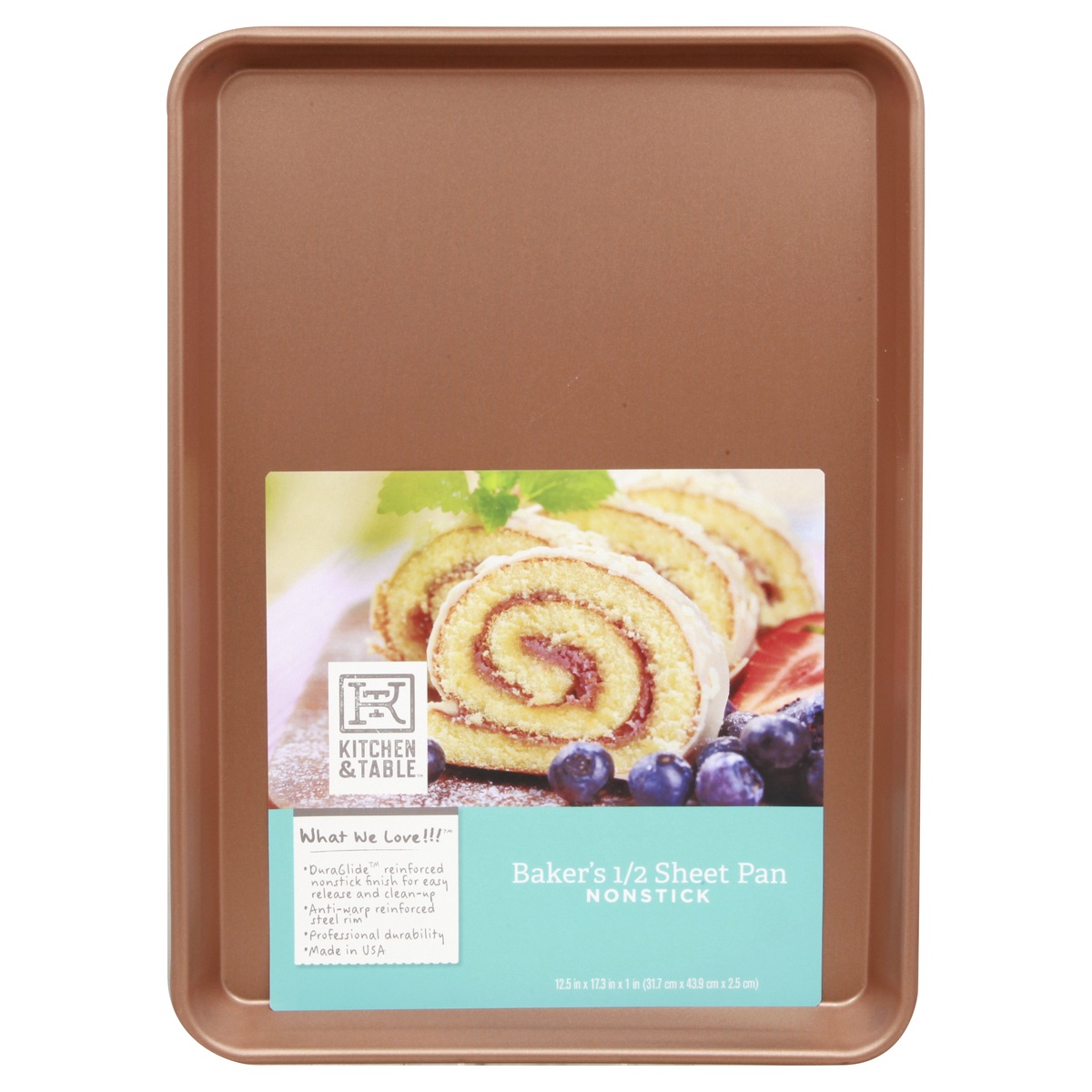 slide 1 of 1, H-E-B Kitchen & Table Copper Half Sheet Pan, 1 ct