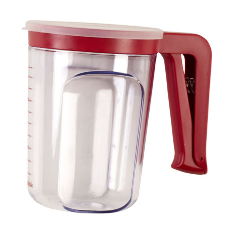 slide 1 of 1, Good Cook 3-Cup Sifter with Lid - Red, 3 cups