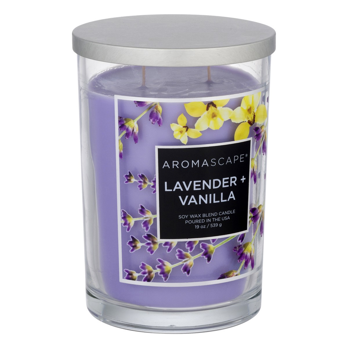 slide 2 of 9, Aromascape Lavender + Vanilla Candle 1 ea, 1 ct