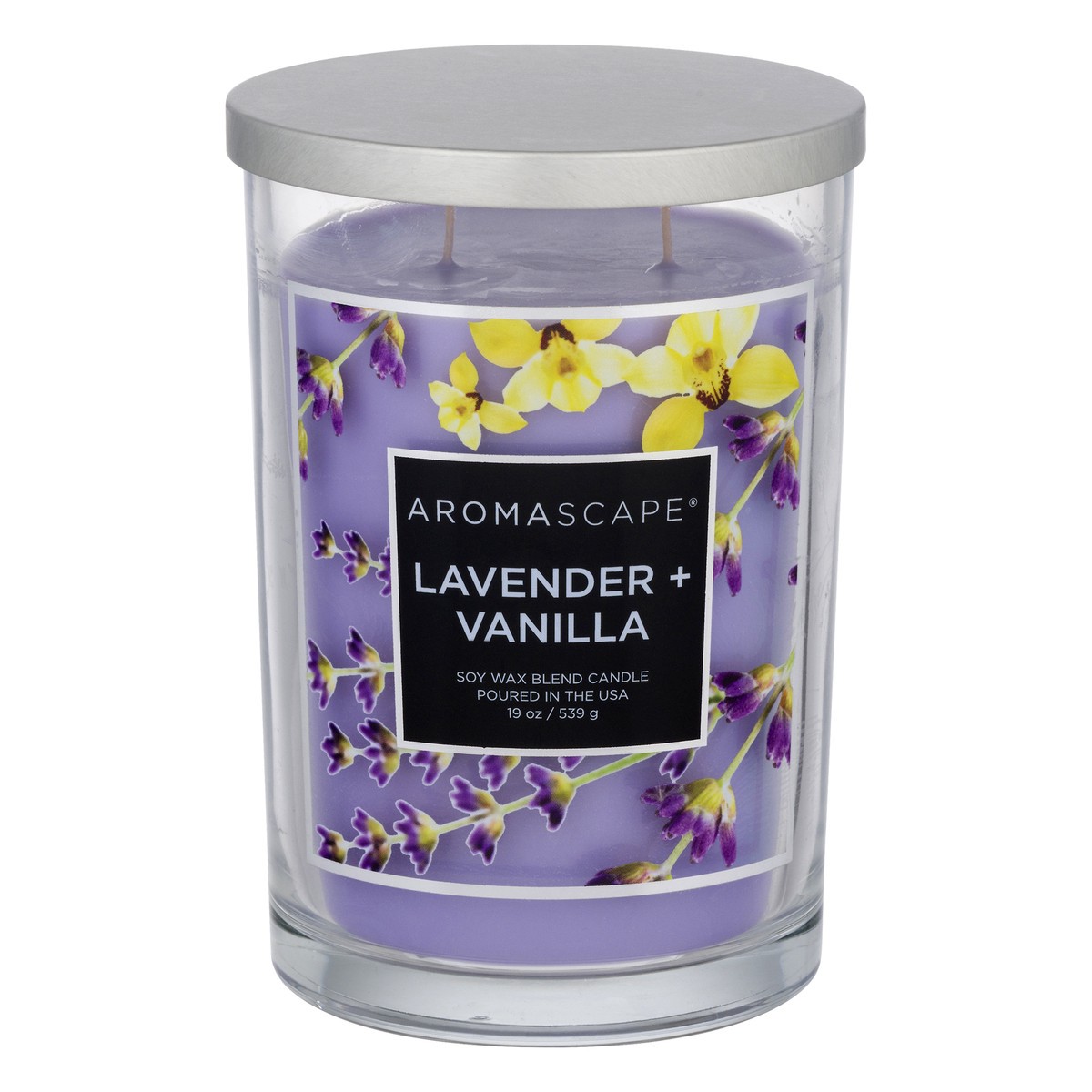 slide 1 of 9, Aromascape Lavender + Vanilla Candle 1 ea, 1 ct