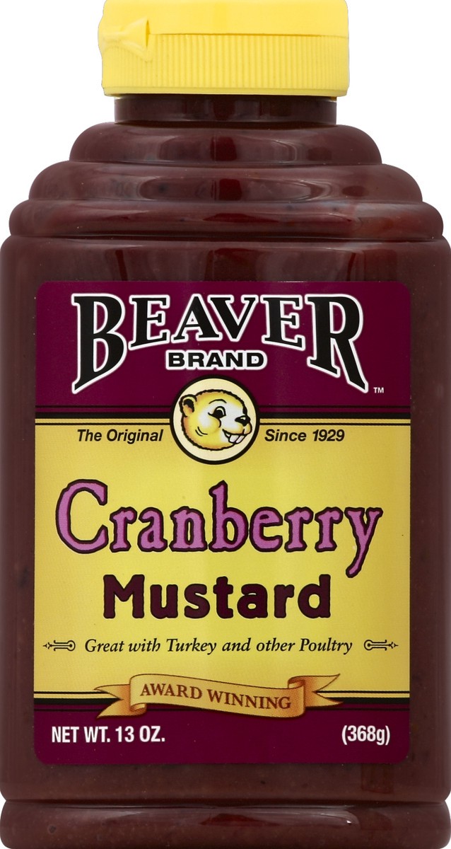 slide 2 of 2, Beaver Honey Cranberry Mustard, 13 oz