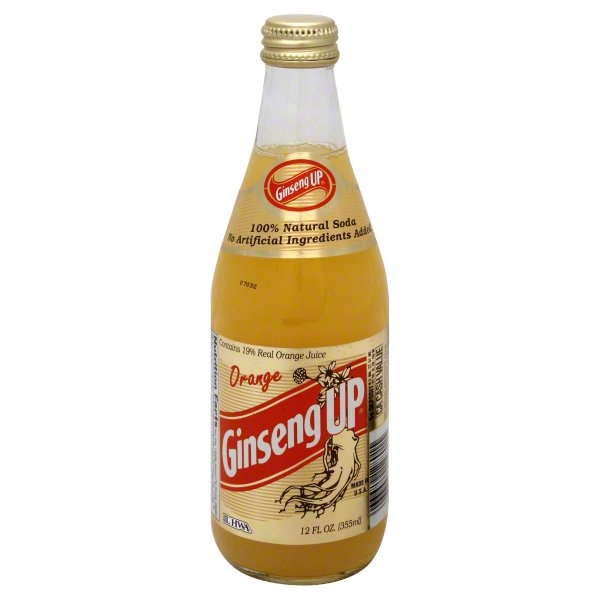 slide 1 of 1, Ginseng Up Soda, 100% Natural, Orange, 12 fl oz