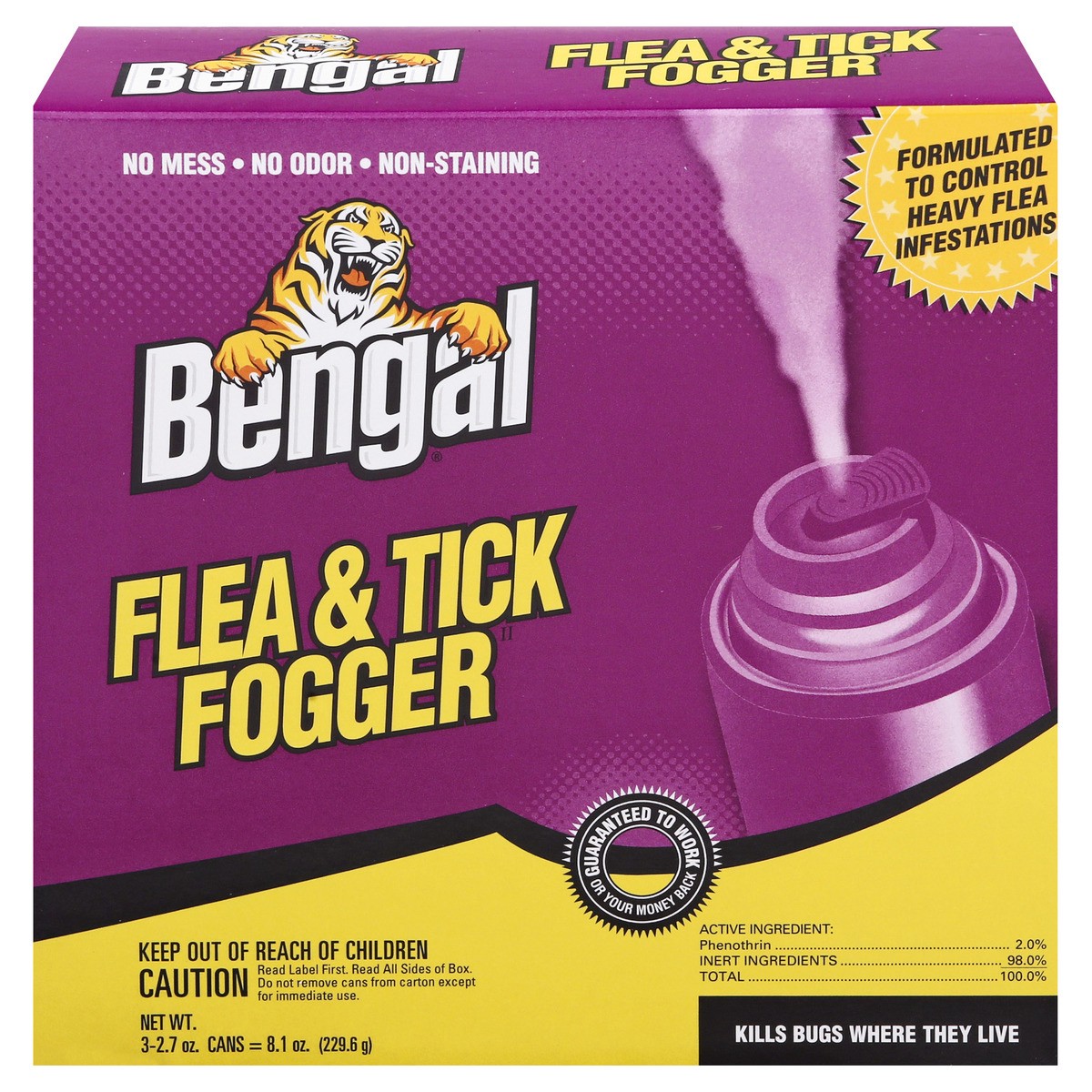 slide 1 of 8, Bengal Flea/Tick Fogger, 3 ct; 3 oz