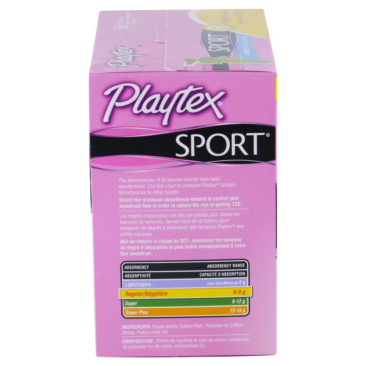 slide 6 of 6, Playtex Sport Regular Unscented Tampons, 36 ct